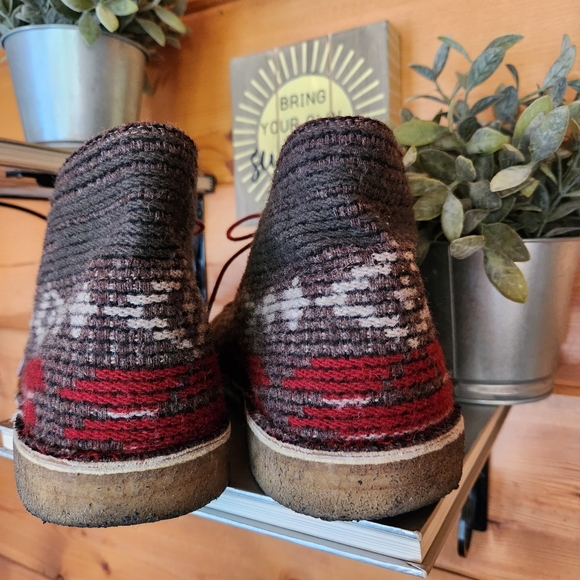 Clarks 💙Woolrich 66303 Leather Aztec Chukka Desert Boot Tribal Crepe Shoe Sz 13 - Picture 10 of 14